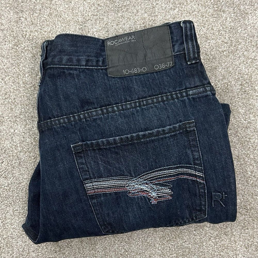 Rocawear Men's Jeans Size 40x33‎ Original Fit BAGGY Blue Denim READ